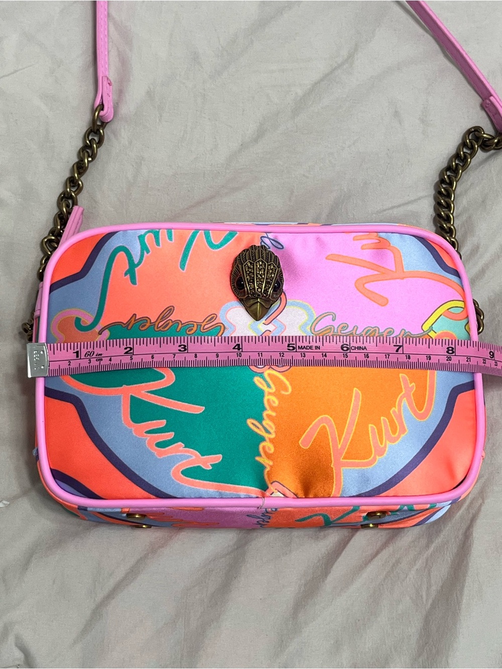 Kurt Geiger Pink Multicolor Signature Crossbody - Picture 12 of 15